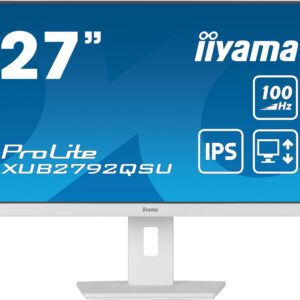 iiyama ProLite XUB2792QSU-W6 monitor komputerowy 68,6 cm (27") 2560 x 1440 px Wide Quad HD LED Biały