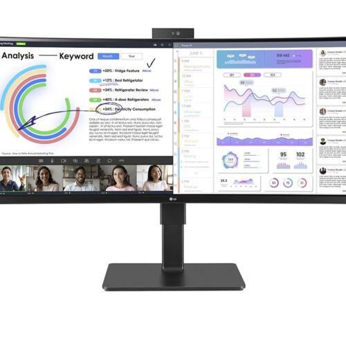 LG 34BQ77QC-B monitor komputerowy 86,4 cm (34") 3440 x 1440 px UltraWide Dual Quad HD LCD Czarny