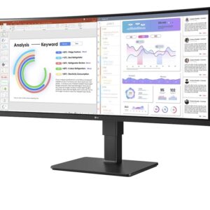 LG 34BQ77QC-B monitor komputerowy 86,4 cm (34") 3440 x 1440 px UltraWide Dual Quad HD LCD Czarny