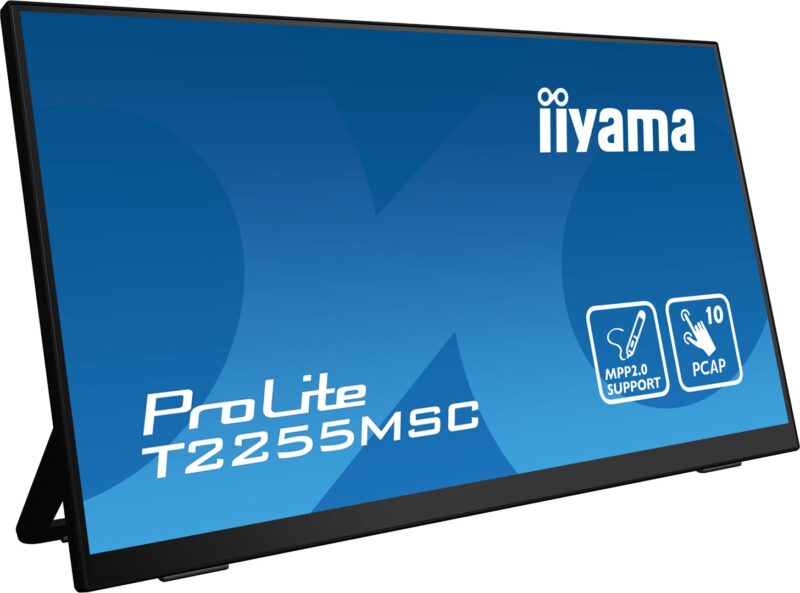iiyama ProLite T2255MSC-B1 monitor komputerowy 54,6 cm (21.5") 1920 x 1080 px Full HD LCD Ekran dotykowy Czarny