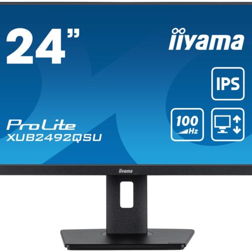 iiyama ProLite XUB2492QSU-B1 monitor komputerowy 60,5 cm (23.8") 2560 x 1440 px Wide Quad HD LED Czarny