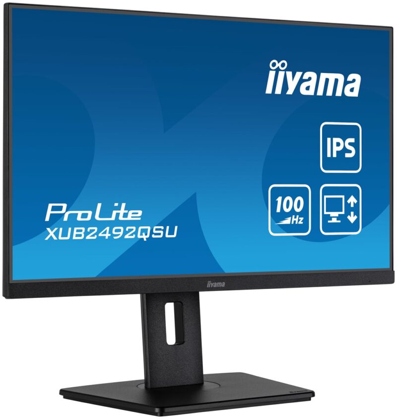 iiyama ProLite XUB2492QSU-B1 monitor komputerowy 60,5 cm (23.8") 2560 x 1440 px Wide Quad HD LED Czarny