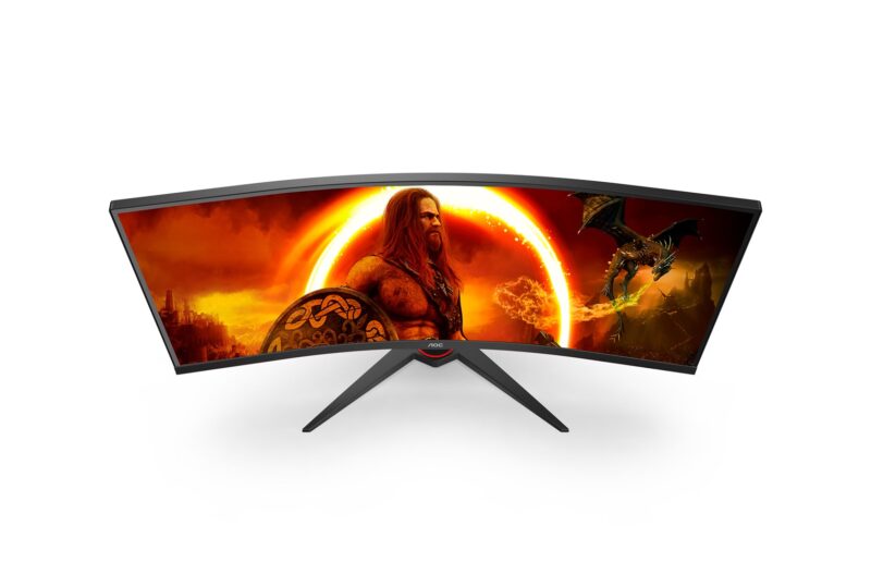 AOC G2 CU34G2XE/BK LED display 86,4 cm (34") 3440 x 1440 px Wide Quad HD LCD Czarny, Czerwony