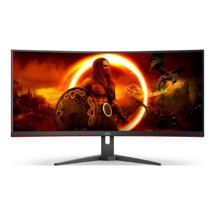 AOC G2 CU34G2XE/BK LED display 86,4 cm (34") 3440 x 1440 px Wide Quad HD LCD Czarny, Czerwony