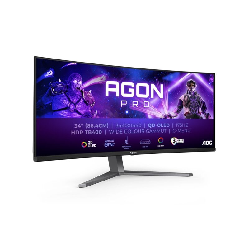 AOC AGON PRO AG346UCD | 34″ QD-OLED WQHD | 175Hz Curved Gaming