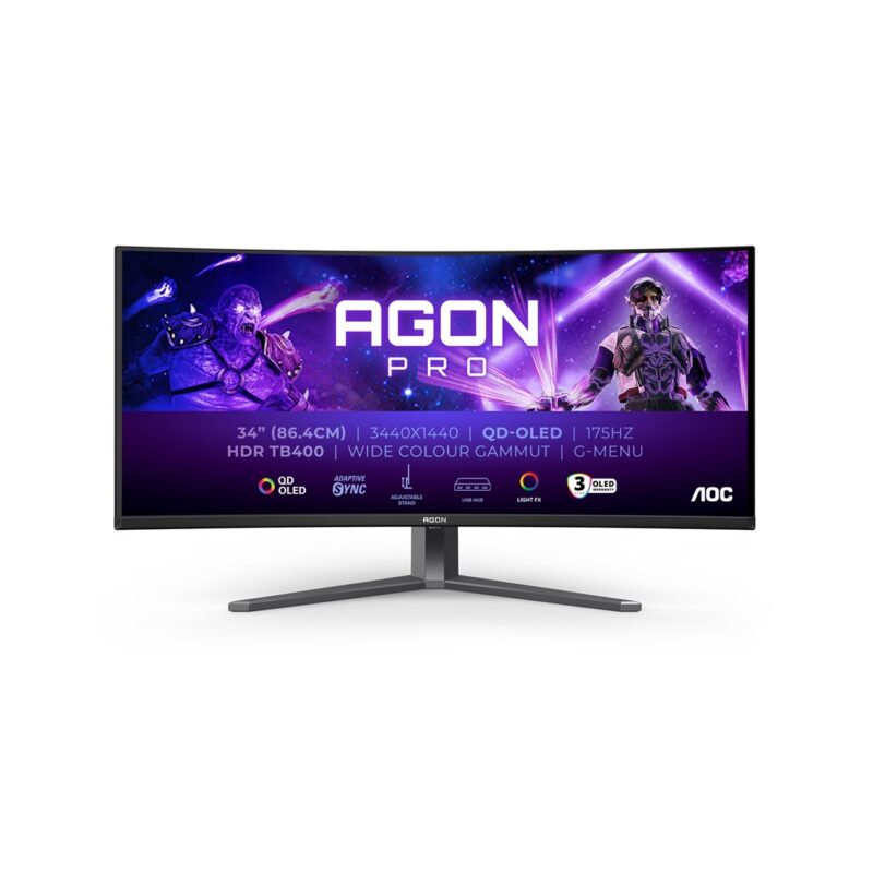 AOC AGON PRO AG346UCD | 34″ QD-OLED WQHD | 175Hz Curved Gaming