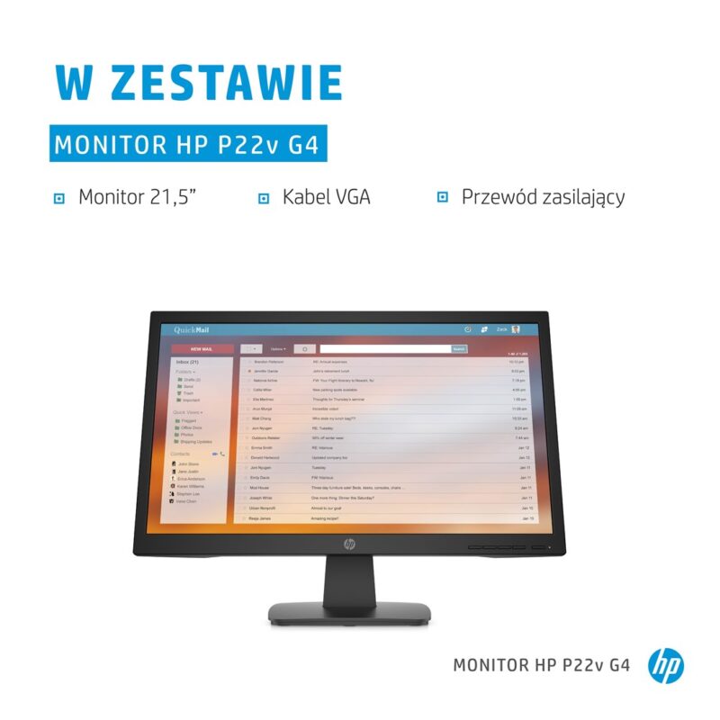 HP P22v G4 | 21.5″ FHD | HDMI 60Hz