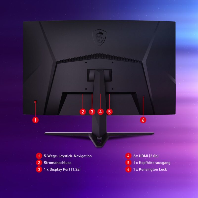 MSI G32CQ4DE E2 | 31.5″ WQHD 165 Hz | Curved VA Gaming