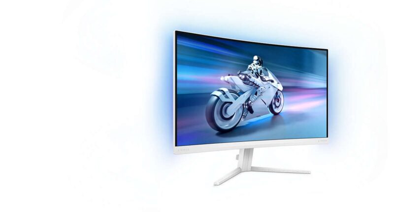 Philips Evnia 27M2C5201L | 27″ Full HD 165Hz | Zakrzywiony VA Biały