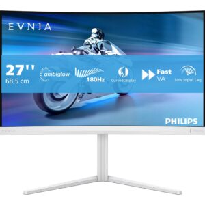 Philips Evnia 27M2C5201L | 27″ Full HD 165Hz | Zakrzywiony VA Biały