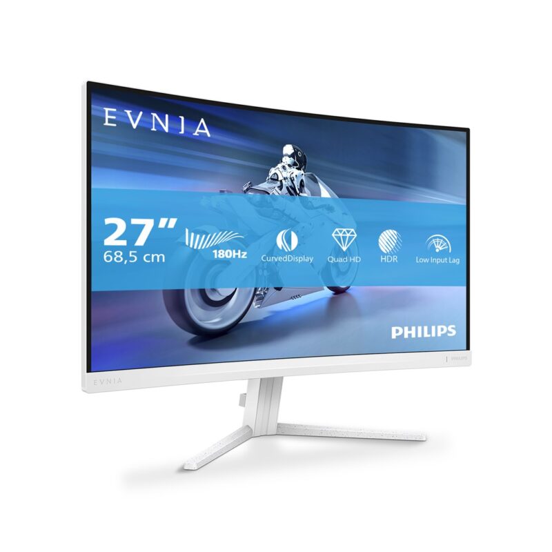 Philips Evnia 27M2C5501 | 27″ QHD 165Hz | Zakrzywiony VA Biały