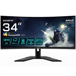 Gigabyte G34WQCP | 34″ UWQHD VA 180Hz | UltraWide Curved Gaming Monitor