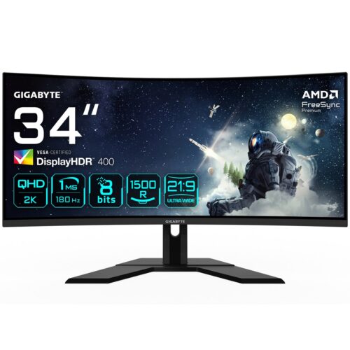 Gigabyte G34WQCP | 34″ UWQHD VA 180Hz | UltraWide Curved Gaming Monitor