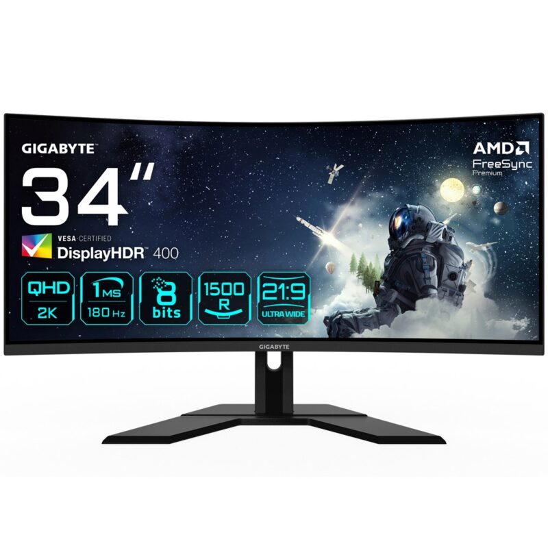Gigabyte G34WQCP | 34″ UWQHD VA 180Hz | UltraWide Curved Gaming Monitor
