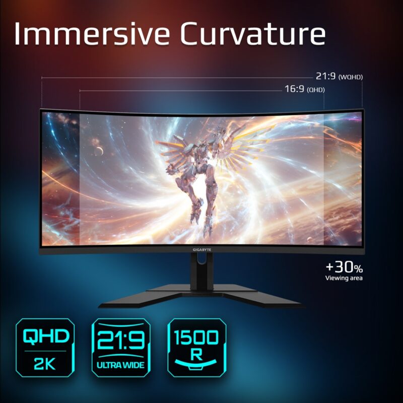 Gigabyte G34WQCP | 34″ UWQHD VA 180Hz | UltraWide Curved Gaming Monitor