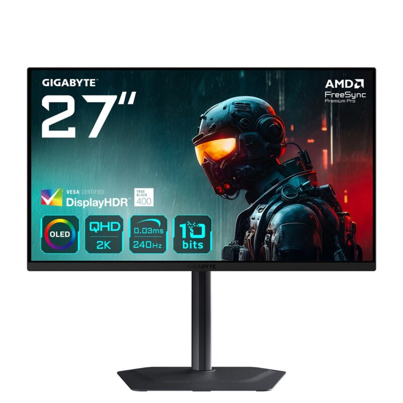 Gigabyte MO27Q2 | 27″ OLED QHD 240Hz | Gaming Monitor 0.03ms