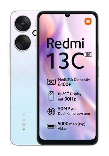 Xiaomi Redmi 13C 5G | 4 GB RAM/128 GB ROM | 6,71″ HD+ | Silver