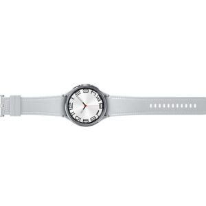 Samsung Galaxy Watch6 Classic SM-R965F 3,81 cm (1.5") OLED 47 mm Cyfrowy 480 x 480 px Ekran dotykowy 4G Srebrny Wi-Fi GPS