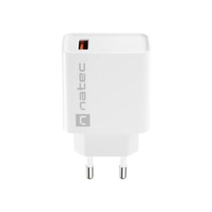 NATEC ŁADOWARKA SIECIOWA RIBERA USB-A 18W BIAŁA NUC-2057
