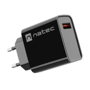NATEC ŁADOWARKA SIECIOWA RIBERA USB-A 18W CZARNA NUC-2058