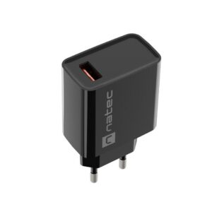NATEC ŁADOWARKA SIECIOWA RIBERA USB-A 18W CZARNA NUC-2058