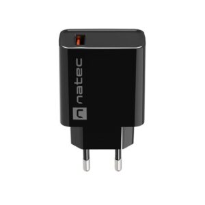 NATEC ŁADOWARKA SIECIOWA RIBERA USB-A 18W CZARNA NUC-2058