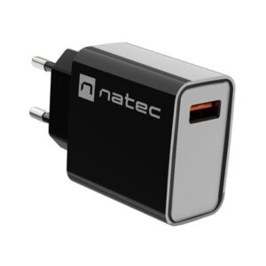 NATEC ŁADOWARKA SIECIOWA RIBERA USB-A 18W CZARNA NUC-2058