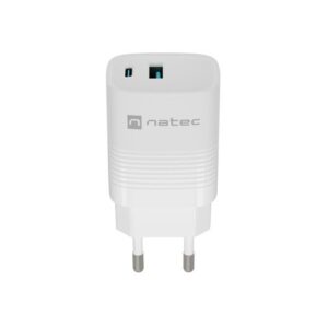 NATEC ŁADOWARKA RIBERA GAN 1X USB-A + 1X USB-C 30W BIAŁA NUC-2140