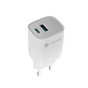 NATEC ŁADOWARKA RIBERA GAN 1X USB-A + 1X USB-C 30W BIAŁA NUC-2140