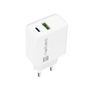 zdjecie-1750756835.jpg Natec Ribera NUC-2061 | Ładowarka 20W USB-A + USB-C PD | Biała