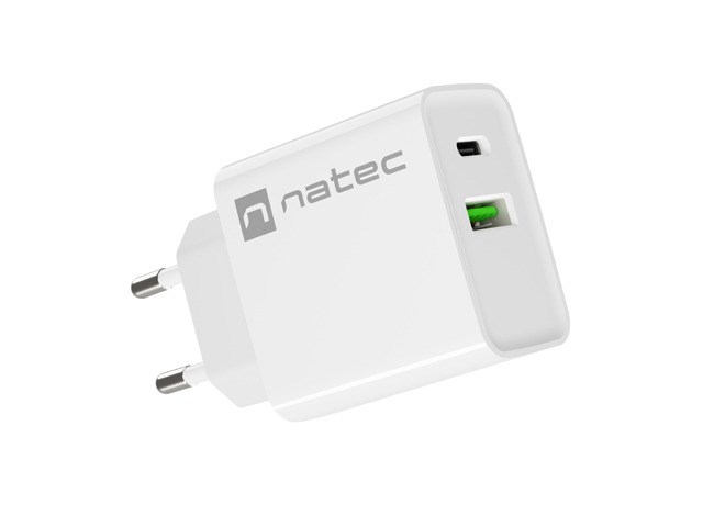 zdjecie-1750756836.jpg Natec Ribera NUC-2061 | Ładowarka 20W USB-A + USB-C PD | Biała