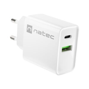 zdjecie-1750756837.jpg Natec Ribera NUC-2061 | Ładowarka 20W USB-A + USB-C PD | Biała
