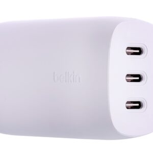 Ładowarka Belkin BoostCharge 3 Port USB-C PD 3.1 PPS Wall Charger 67W + USB-C to USB-C Cable 2m White