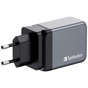Ładowarka sieciowa Verbatim GaN GNC-65 2xUSB-C Uniwersalna