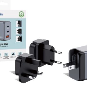 Ładowarka sieciowa Verbatim GaN GNC-65 2xUSB-C Uniwersalna