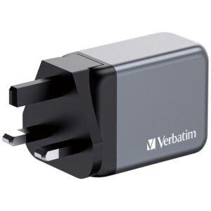 Ładowarka sieciowa Verbatim GaN GNC-65 2xUSB-C Uniwersalna