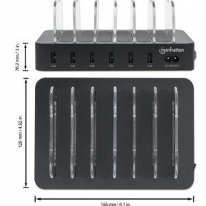 MANHATTAN 6-PORTOWA STACJA ZASILAJĄCA 6X USB-A 5V