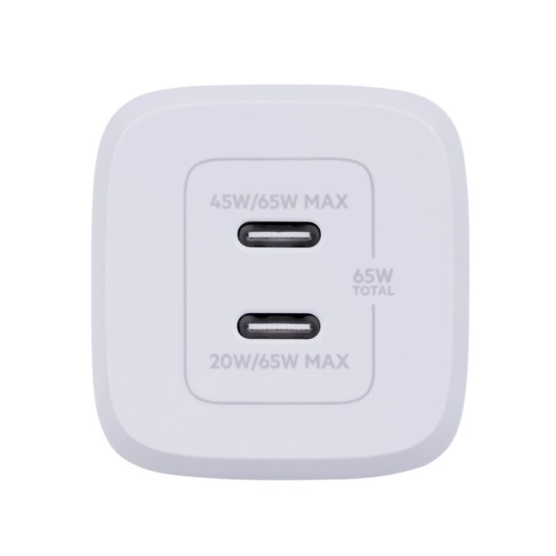 Ładowarka Belkin BoostCharge Pro Dual USB-C PD 3.0 PPS GaN Wall Charger 65W + USB-C to USB-C Cable 2m White