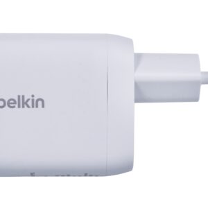Ładowarka Belkin BoostCharge Pro Dual USB-C PD 3.0 PPS GaN Wall Charger 65W + USB-C to USB-C Cable 2m White