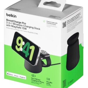 Ładowarka bezprzewodowa Belkin BoostCharge Pro 2-in-1 Wireless Charging Dock with MagSafe iPhone/Apple Watch 15W Black