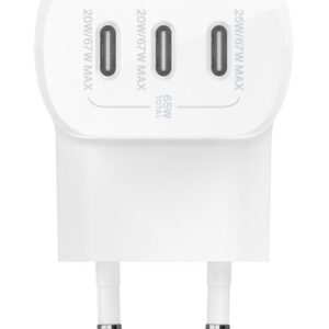 Ładowarka Belkin BoostCharge 3 Port USB-C PD 3.1 PPS Wall Charger 67W White