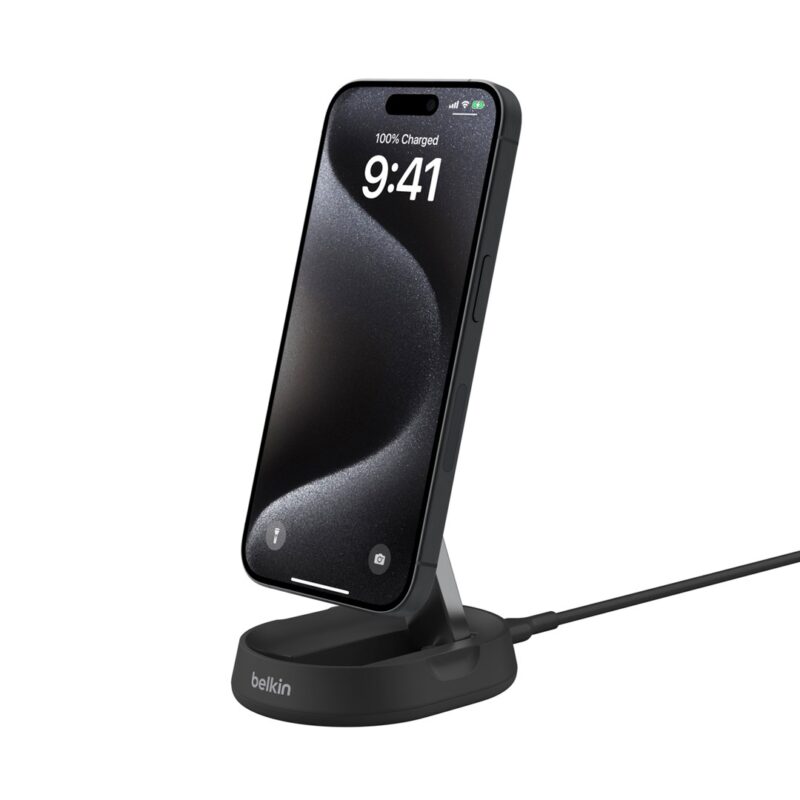 Ładowarka bezprzewodowa Belkin BoostCharge Pro Convertible Magnetic Wireless Charging Stand with Qi2 15W + 20W USB-C Power Supply Black