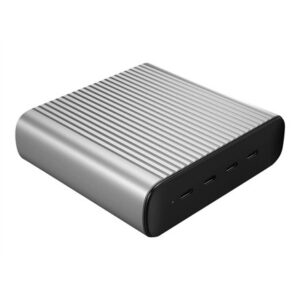 HYPER 245W GaN Desktop Charger Laptop, Smartfon, Tablet Czarny, Srebrny Prąd przemienny, Bateria Szybkie ładowanie Wewnętrzna