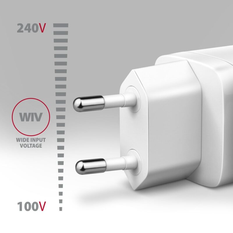 Axagon ACU-PQ30W Ladegerät QC3.0.4.0/AFC/FCP/PPS/Apple+ PD USB-C 30W - weiß - USB Typ C Telefon komórkowy, Smartfon, Smartwatch, Tablet, Uniwersalne Biały Prąd przemienny Szybkie ładowanie Wewnętrzna