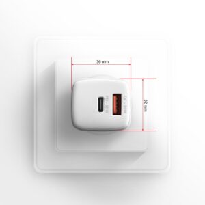 Axagon ACU-PQ30W Ladegerät QC3.0.4.0/AFC/FCP/PPS/Apple+ PD USB-C 30W - weiß - USB Typ C Telefon komórkowy, Smartfon, Smartwatch, Tablet, Uniwersalne Biały Prąd przemienny Szybkie ładowanie Wewnętrzna