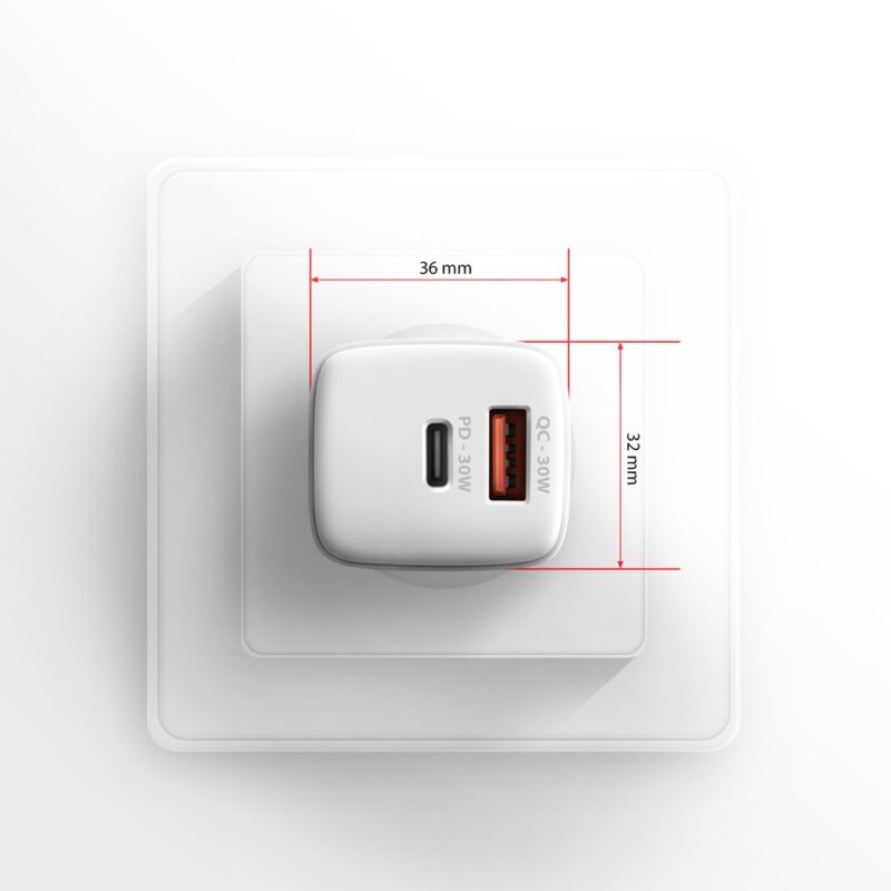 Axagon ACU-PQ30W Ladegerät QC3.0.4.0/AFC/FCP/PPS/Apple+ PD USB-C 30W - weiß - USB Typ C Telefon komórkowy, Smartfon, Smartwatch, Tablet, Uniwersalne Biały Prąd przemienny Szybkie ładowanie Wewnętrzna