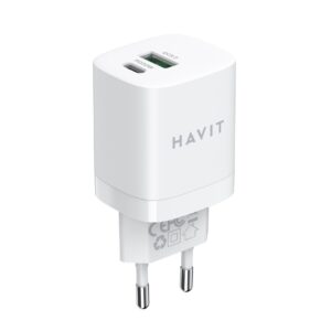 Ładowarka Havit USB-A+USB-C UC30 EU (biały)