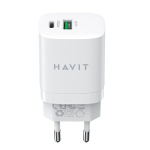 Ładowarka Havit USB-A+USB-C UC30 EU (biały)