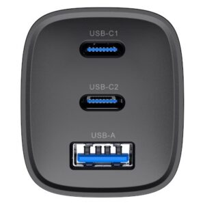 Ładowarka Havit UC20 EU USB-C+USB-C+USB-A (czarny)
