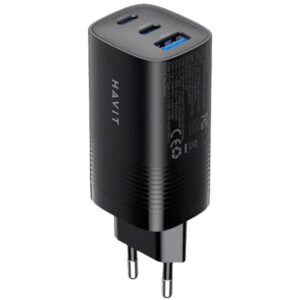 Ładowarka Havit UC20 EU USB-C+USB-C+USB-A (czarny)